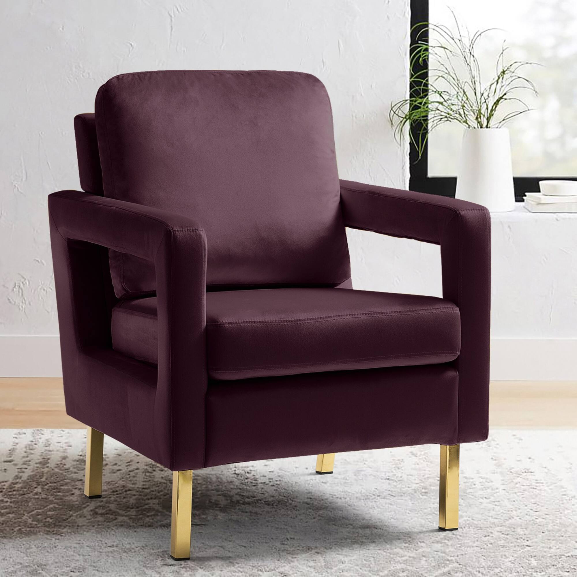 Karat Home Aleida Solid Wood Frame Armchair